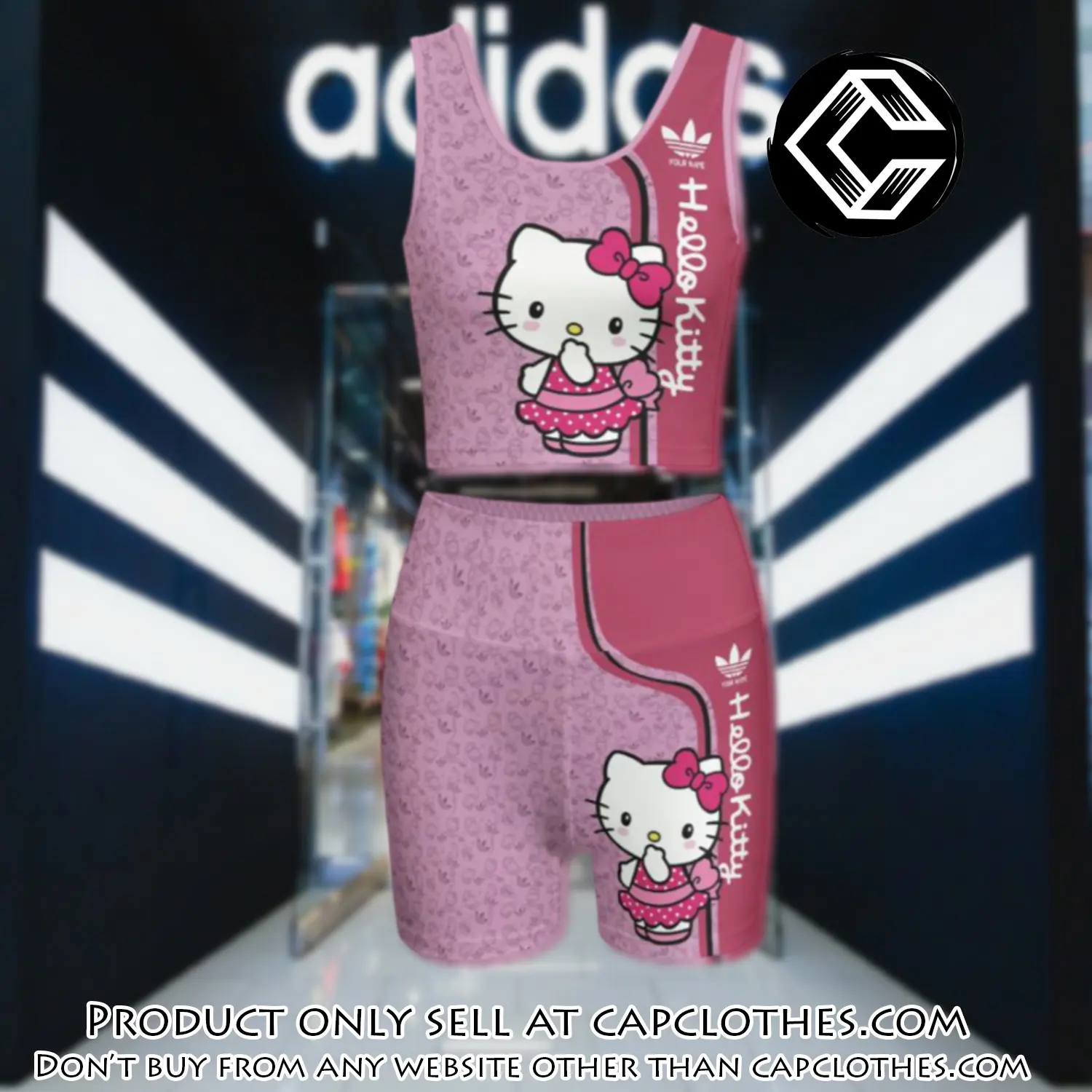 Adidas hello kitty summer women sport bra yoga set running outfit sby1039 cc1547893